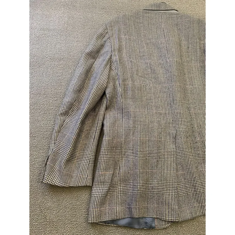 Vintage‎ Brooks Brothers 346 Men's 42R Beige Plaid Wool Sport Coat Blazer